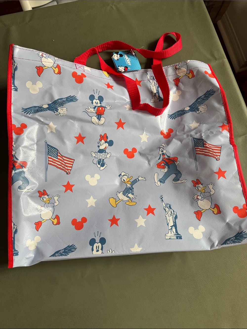 Disney Red, Blue, White Patriotic Grocery Style Character Tote